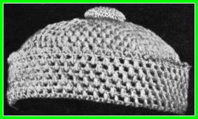 vintage crochet baby cap