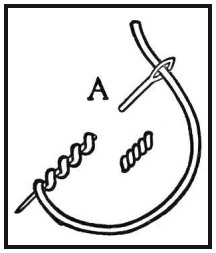 bullion stitch diagram