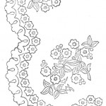 Floral Embroidery Design for Handkerchiefs