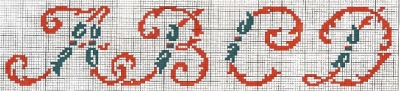 Christmas Embroidery Alphabet Pattern