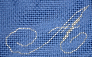 cross stitched letter A