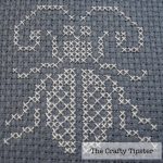 single color cross stitch beetle pattern from The Crafty Tipster