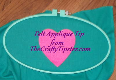 felt applique in an embroidery hoop