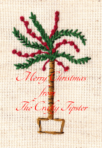 christmas palm tree embroidery