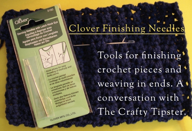 Clover darning needles with latch hook eye