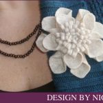 Design By Night no-sew Felt Flower Brooch