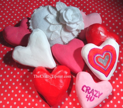 paper mache hearts