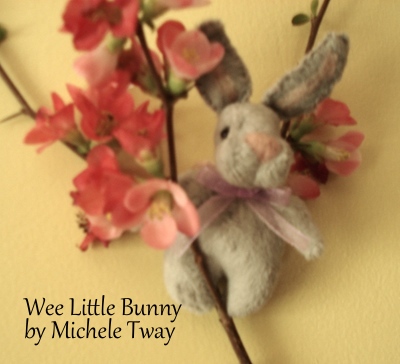 tiny plush bunny by Michele Tway