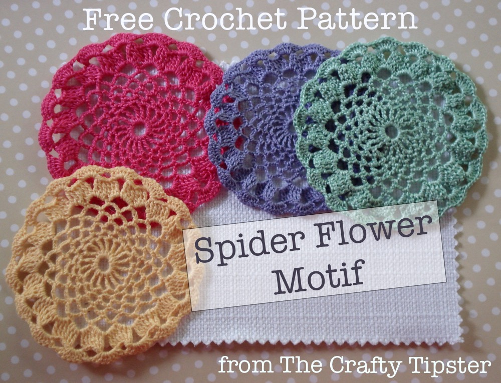 Free Crochet Pattern for a Spider Flower Motif by Michele Tway aka The Crafty Tipster